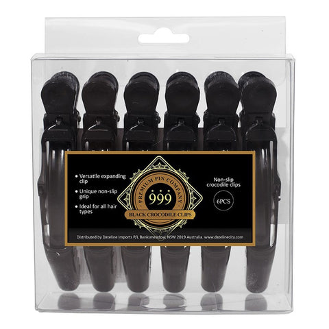 Premium Pin Company 999 Crocodile Clips - Black 6pc