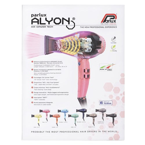 Parlux Alyon Air Ionizer Tech Hair Dryer Pink