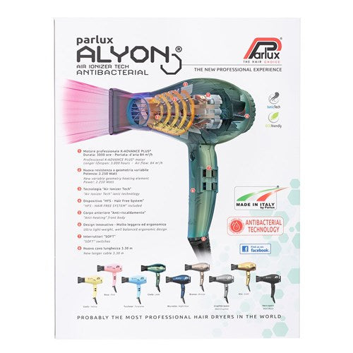 Parlux Alyon Air Ionizer Tech Hair Dryer Jade