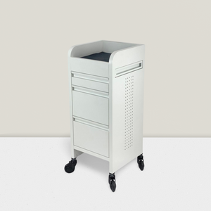 Joiken Fusion White 4 Drawer Salon Trolley - White - Click'n Clean Castor Wheels