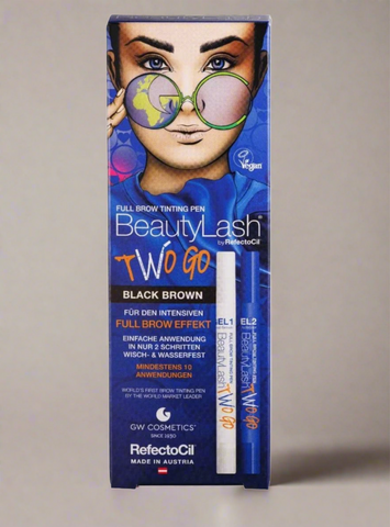 BeautyLash by RefectoCil TWO GO Full Brow Tinting Pen – Black Brown