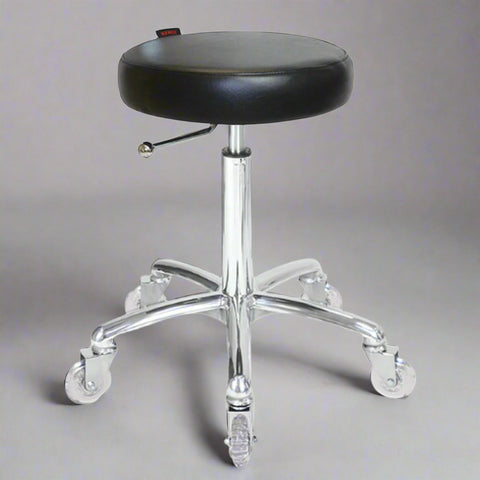 Turbo Cutting Stool - Black with Chrome Base