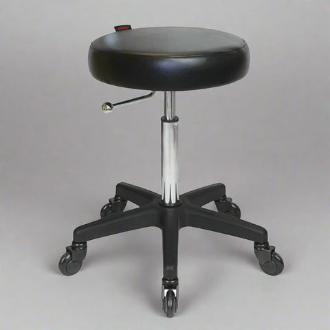 Turbo Stool Black - Black Base - Click'n Clean Castor Wheels