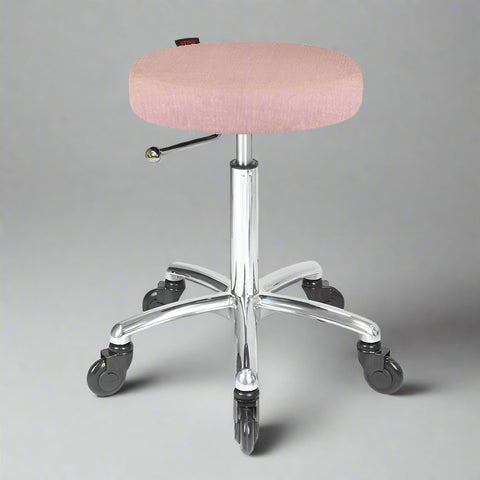 Turbo Stool Tan - Chrome Base - Click'n Clean Castor Wheels