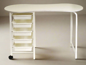 Joiken Kidney - White Manicure Table