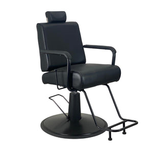 Joiken Cyrus Black Upholstery Reclining Salon Chair