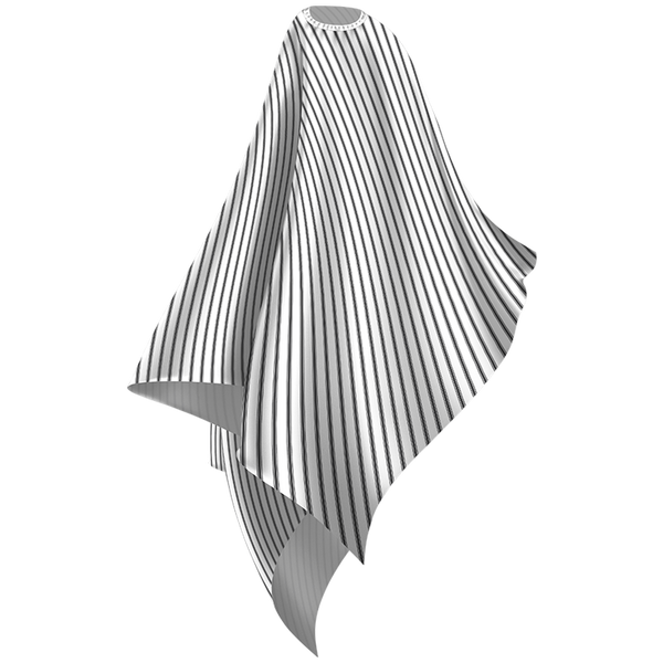 Wahl 3124 Lightweight Cape in White with Grey Stripes