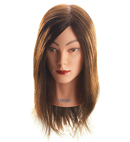 Hi Lift Mannequin Head Cortney - Medium Brown (30-35cm)