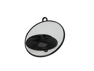 Round Mirror Large Black Hard Base with handle