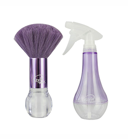 Wet Brush Style Mates Neck Duster And Water Spray Purple