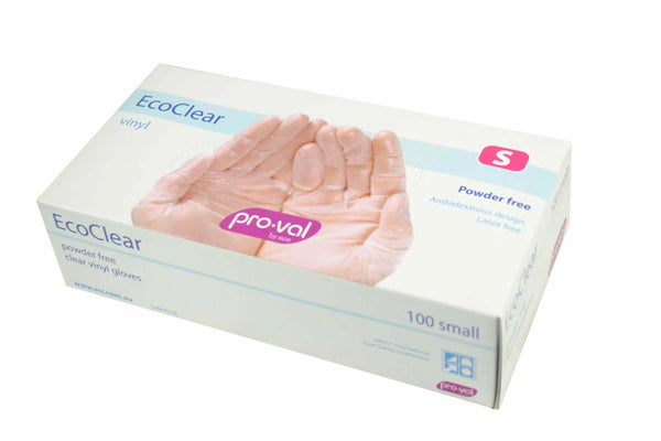 Pro.Val EcoClear PF Clear Gloves 100