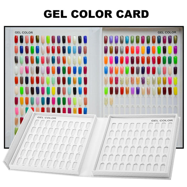 Professional Nail Gel Polish Colour Display 216 Colour Card Chart