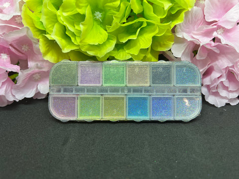 Nail Art Shimmer Colour Pigment Tray