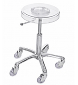 Clear Stool with Chrome Base