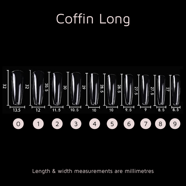 Mitty Coffin Full Cover Nail Tips