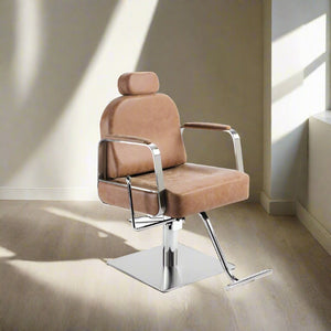 KSHE Lauren Reclining Brow Styling Chair - Desert