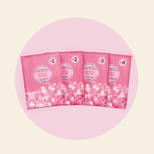 Mitty 4 Step Pedi Kit includes Jelly Soak - Rose